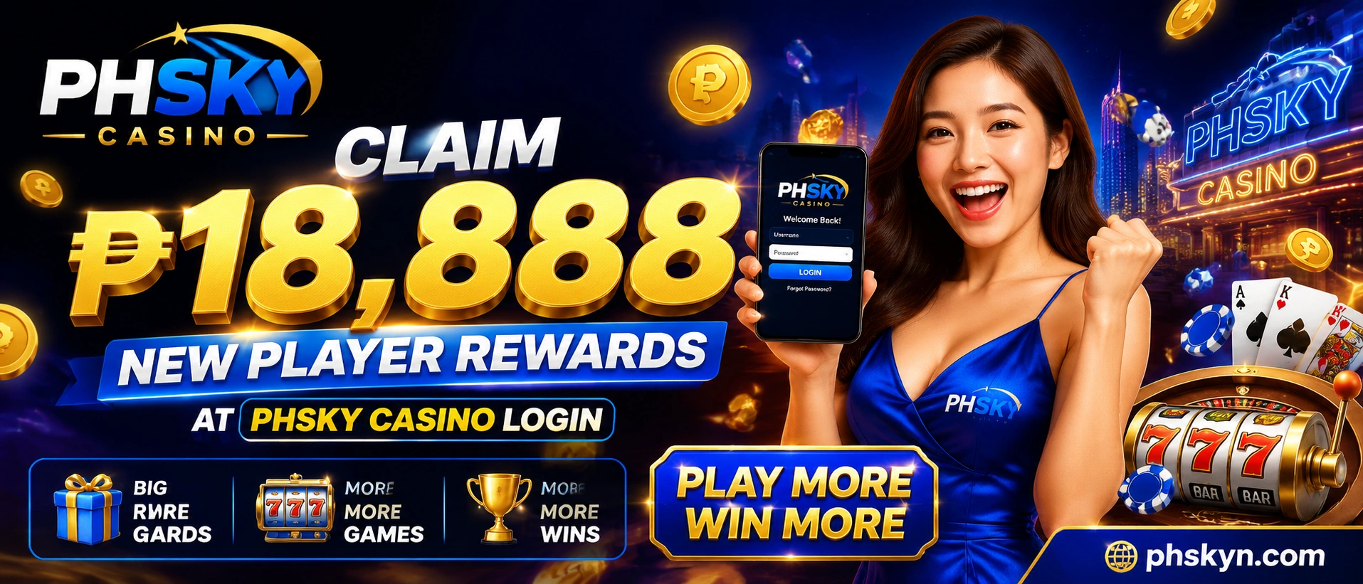 Phsky Casino mobile gaming view