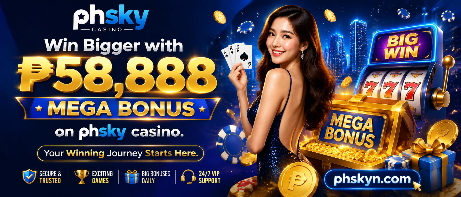 Phsky Casino contact and support banner